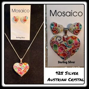 NWT Mosaico Austrian Crystal necklace & earrings 💕💕 new line! 💕💕